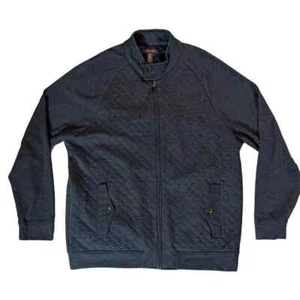 EUC Mens TASSO ELBA Gray Quilted Cotton Lined Long Sleeve Jacket Coat Size XL  - Picture 1 of 3