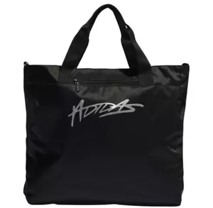 Adidas Unisex Mens Street Dance Tote Shopper Bag Black silver new - Picture 1 of 15