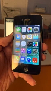 Apple iPhone 4 - 16GB - Black (Unlocked) A1332 (GSM) Faulty No Earpiece Speaker - Afbeelding 1 van 2