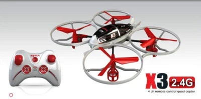 9" Syma X3 2.4G 4CH Channel RC Helicopter w/ Gyro Red Quad Heli Copter PRO Radio - Image 1 of 3