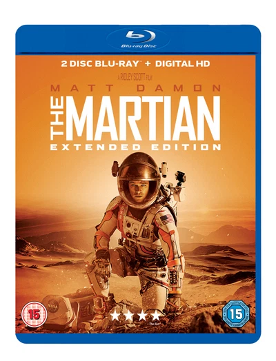 The Martian 2 Disc Extended Edition Matt Damon 2016 & Blu Ray Region2