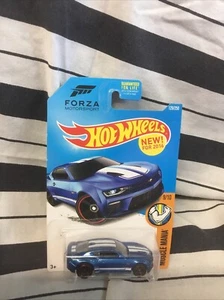 Hot Wheels Muscle Mania 9/10 (2015) Forza Motorsport Blue '16 Camaro SS Car 129/ - Picture 1 of 3