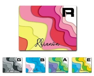 PERSONALISED MOUSE MAT Name and Initial Paint pattern Gaming mouse Pad Gift - Picture 1 of 10