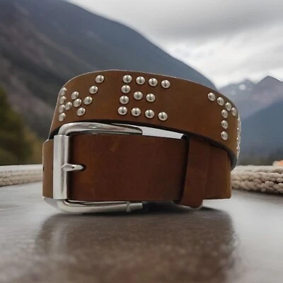 Cinturón de cuero Brighton IN GOD WE TRUST talla 34 nuevo con etiquetas M70569 Foto 1 de 4