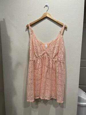 Torrid Curves PINK LACE PLUS SIZE 5 Sexy Lingerie Babydoll Sleepwear Nightgown - Image 1 of 4