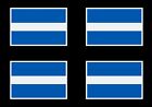 FOUR Reflective Thin White Line Car Decals EMS EMT 2 inch x 3 inch