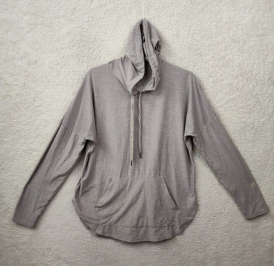 Sudadera para mujer Kyodan grande color tostado mezcla de algodón manga larga con capucha pulóver calce Foto 1 de 4