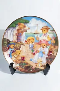 Franklin Mint - TEDDY BEAR BEACH PARTY- Limited Edition Collectible Plate P1663 - Picture 1 of 4