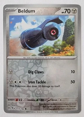 Beldum 113/162 Sv05: Temporal Forces Reverse Holo NM - Image 1 of 2