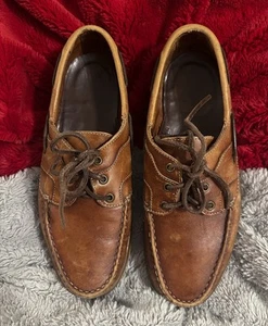 Allen Edmonds Eastport Bootsschuhe Herren 8,5 Braun Leder Halbschuhe Schnürschuhe - Bild 1 von 10