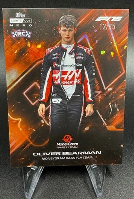 Topps F1 Formula 1 Lights Out 2025 # Oliver Bearman RC Nero Blue Parallel /25 - Bild 1 von 2