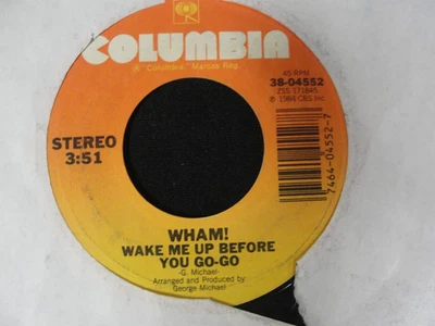 Wham! - Wake Me Up Before You Go-Go / Instrumental Version 45 rpm Record Foto 1 de 3
