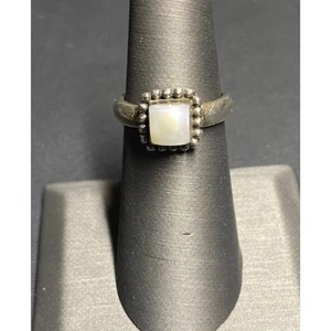 Silpada 925 Sterling Silver And Pearl Ring Size 5.75 Sky - Picture 1 of 8