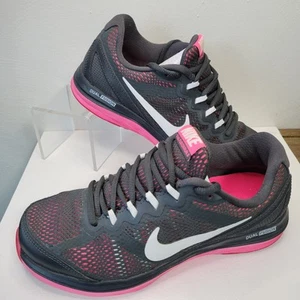 NIKE Mujer Dual Fusion Run 3 Talla 6.5 Negro Gris y Rosa Zapato para Correr Entrenadores - Imagen 1 de 8