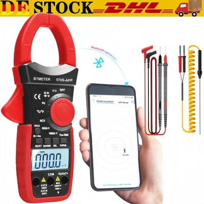 BTMETER Zangenmultimeter Digital Zangenamperemeter TRMS AC&DC Zangenmessgerät DE - Bild 1 von 4