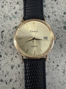 Geneve 14k Yellow Gold Quartz 33mm Watch - Picture 1 of 5