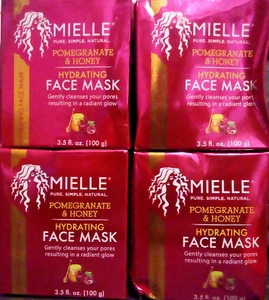4 MIELLE Melograno e Miele Maschera Viso Idratante Naturale Confezione da 3,5 fl oz GRATIS S/H! - Foto 1 di 5