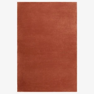 Hand-Tufted Wool Rug 10x13 ft – Grand Brick Red Nordic Knots Handmade Area Rug - Picture 1 of 7