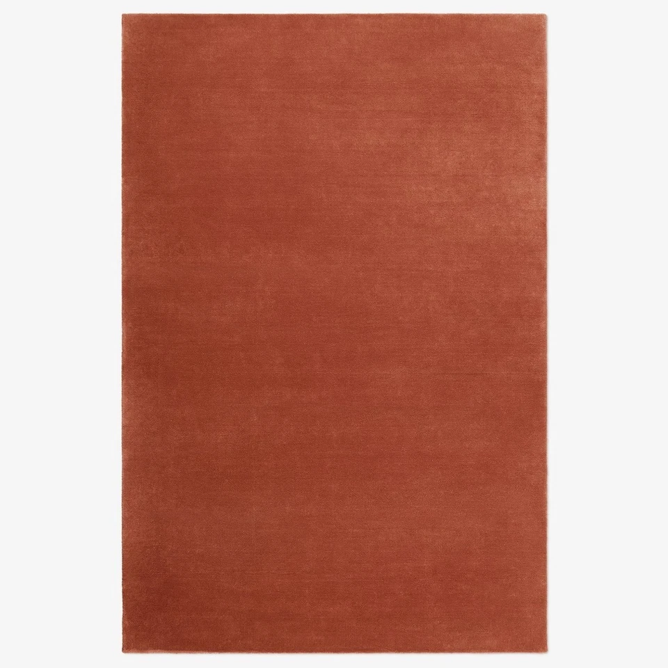 Hand-Tufted Wool Rug 10x13 ft – Grand Brick Red Nordic Knots Handmade Area Rug - Image 1 of 4