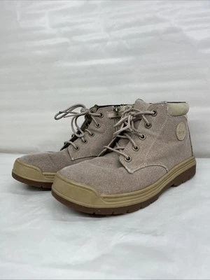 Timberland Niños 3.5 Botas de Lona Tostada con Cremallera y Cordones Foto 1 de 4