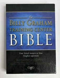 The Billy Graham Training Center BIBLE NKJV Leather W Box Time Tested Answers - Picture 1 of 13