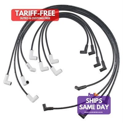 Accel ACL9018C Black 8 mm Spark Plug Wire Kit fits V8 Performance Racing Parts - Image 1 of 4