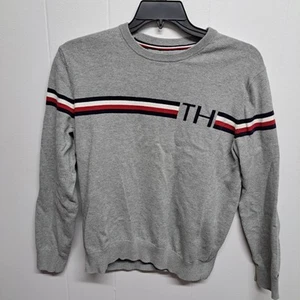 Tommy Hilfiger Men's Shirt & Sweater Bundle Size L Gray Logo Stripe Casual Lot - Picture 1 of 12