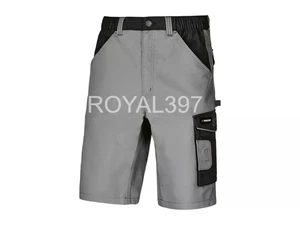 Parkside Work Shorts Grey Cotton Mens Waist 32-42 - Tool Pockets Reflective Trim - Picture 1 of 2