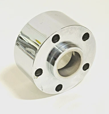 PM BILLET REAR WHEEL 2" CHROME HUB OFFSET PULLEY SPACER FOR CUSTOM HARLEY - Image 1 of 4