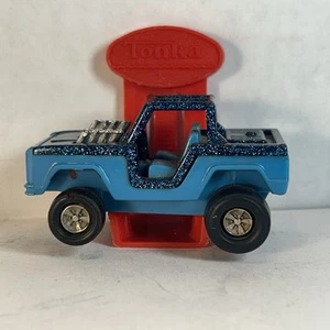 1970's Tonka Totes Blue Ford Bronco Metallic Flake Blue With Belt Clip - Picture 1 of 10