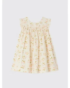 Bonpoint Cherry Print Smocked Dress Kids Pink Suits - Picture 1 of 2