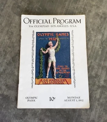 1932 Official Program Xth Olympiad Los Angeles Olympics - Image 1 of 4