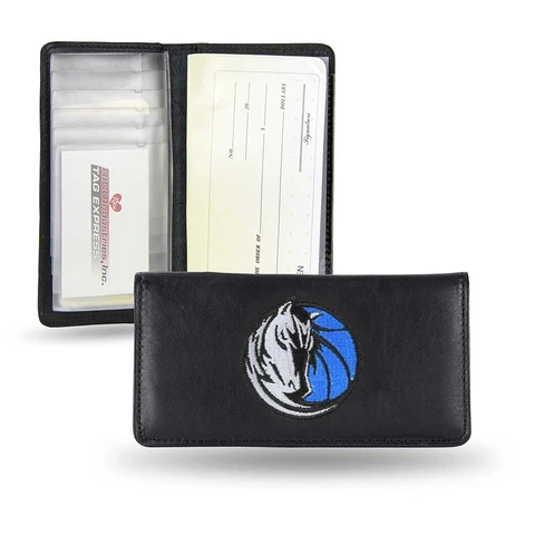Dallas Mavericks NBA Embroidered Team Logo Leather Checkbook Wallet by RICO Cover