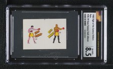 1985 Fight of the Century Stickers Pairs Gene Tunney Jack Johnson #28/29 CSG 8.5