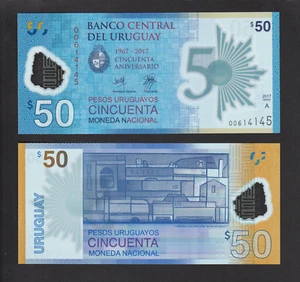 Uruguay 50 Pesos (2017) P-New Polymer UNC - Picture 1 of 3