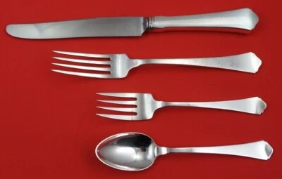 Antiguo ajuste(s) de lugar de tamaño regular de plata de ley de Wallace de 4 piezas Foto 1 de 4