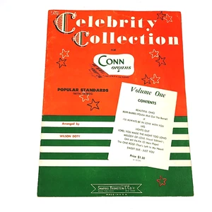 Colección de celebridades vintage 1957 para órganos Conn volumen uno 1 libro de partituras - Imagen 1 de 6