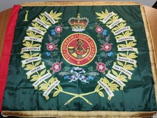 The Durham Light Infantry 1st battalion Regimental colours flag.