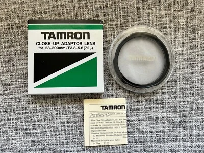 Tamron Close-Up Adapter Diopter Lens A9FB *28-200mm*/ F3.8-5.6 1:4.9 - Image 1 of 2
