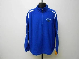 New Air Force Falcons Mens XL XLarge Blue Fleece Pullover 1/2 Zip Jacket - Picture 1 of 7