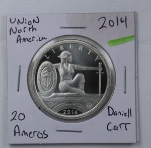 Daniell Carr 2014 Union North America Silver 20 Ameros 1 oz - Picture 1 of 2