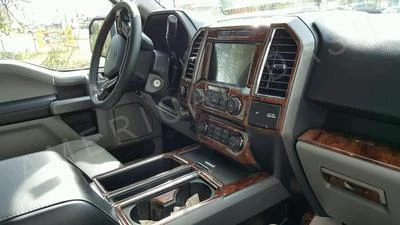 FORD F-150 F150 XL XLT PLATINUM INTERIOR WOOD DASH TRIM KIT SET 2015 2016 2017 - Image 1 of 4