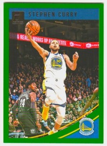 STEPHEN CURRY 2018-19 Donruss basketball #2 GREEN FLOOD parallel Warriors NBA