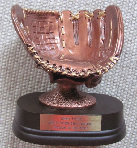 Marco Baseball Glove Trophy Mike Trout 2012 Rookie of the Year Cover