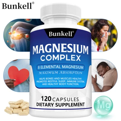 Magnesium Complex Supplement 8 Elemental Magnesium 1000mg - Maximum Absorption - image 1 of 4
