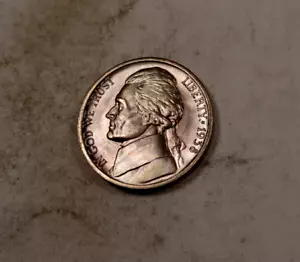 1938-D Jefferson Nickel * Gem BU Full Steps + Rainbow Toned * XN831 - Picture 1 of 4