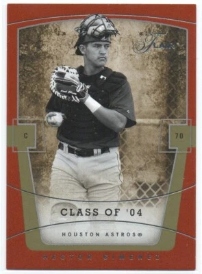 Tarjeta de novato Héctor Giménez 2004 Flair #66 060/799 clase del '04 Houston Astros Foto 1 de 2