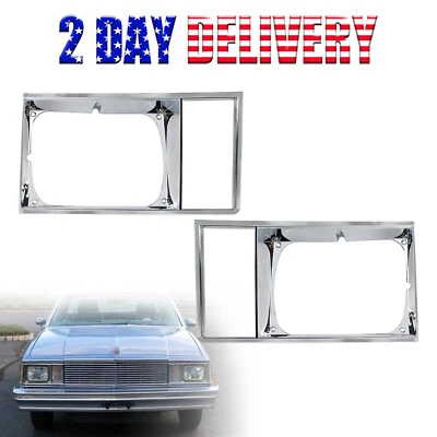 Headlight Headlamp Light Trim Bezel Set For 1978-1979 Malibu El Camino Caballero — 第 1/4 张图片