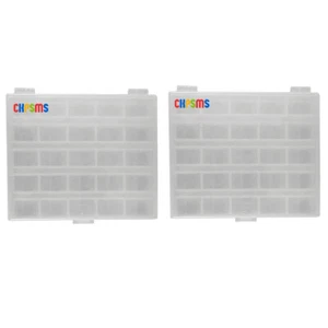 2PCS 25Holds Universal Bobbin transparent plastic Box for Bernina Singer,Brother - Bild 1 von 5