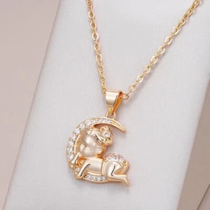 Edle Damen Halskette 585 RG Roségold | 45+5cm | Anhänger Schmuck - Bild 1 von 2